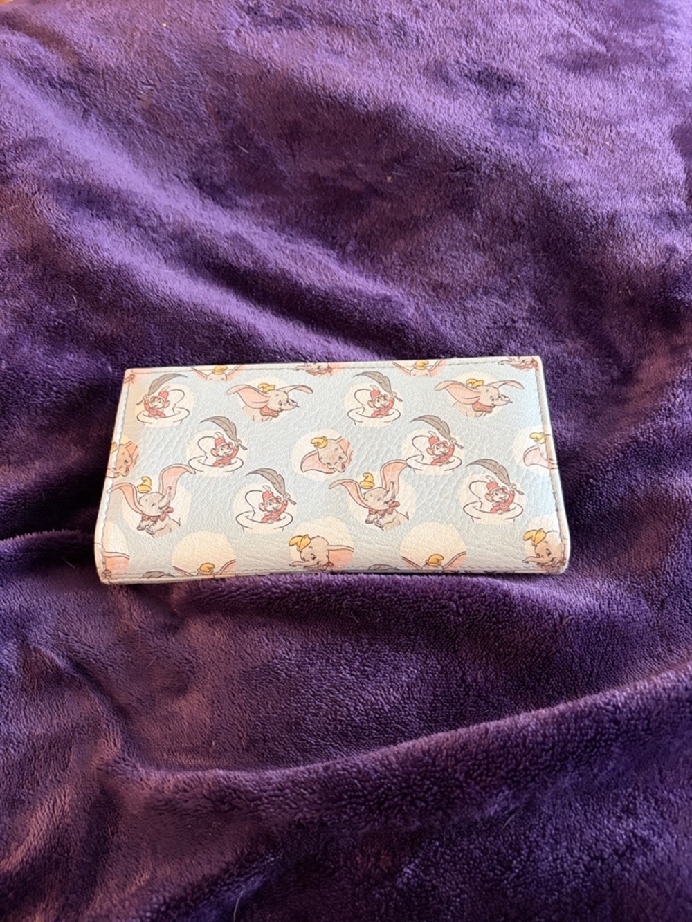 Dumbo Print Light Blue Long Wallet